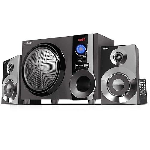 Boytone 60W Wireless Bluetooth Speaker with Powerful Bass, FM Radio, Remote Control - For Phone, Laptop, Aux-in, USB/SD