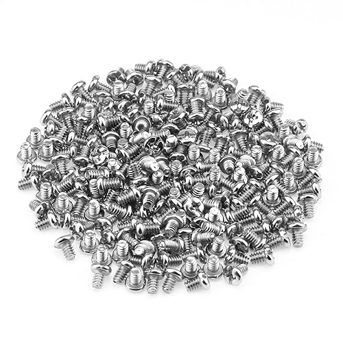 HELIFOUNER 100 Pieces 6#-32x5 Phillips Head 6/32 Screw 6-32 Computer Multi-Purpose Hard Drive Video Card Screws, Silver