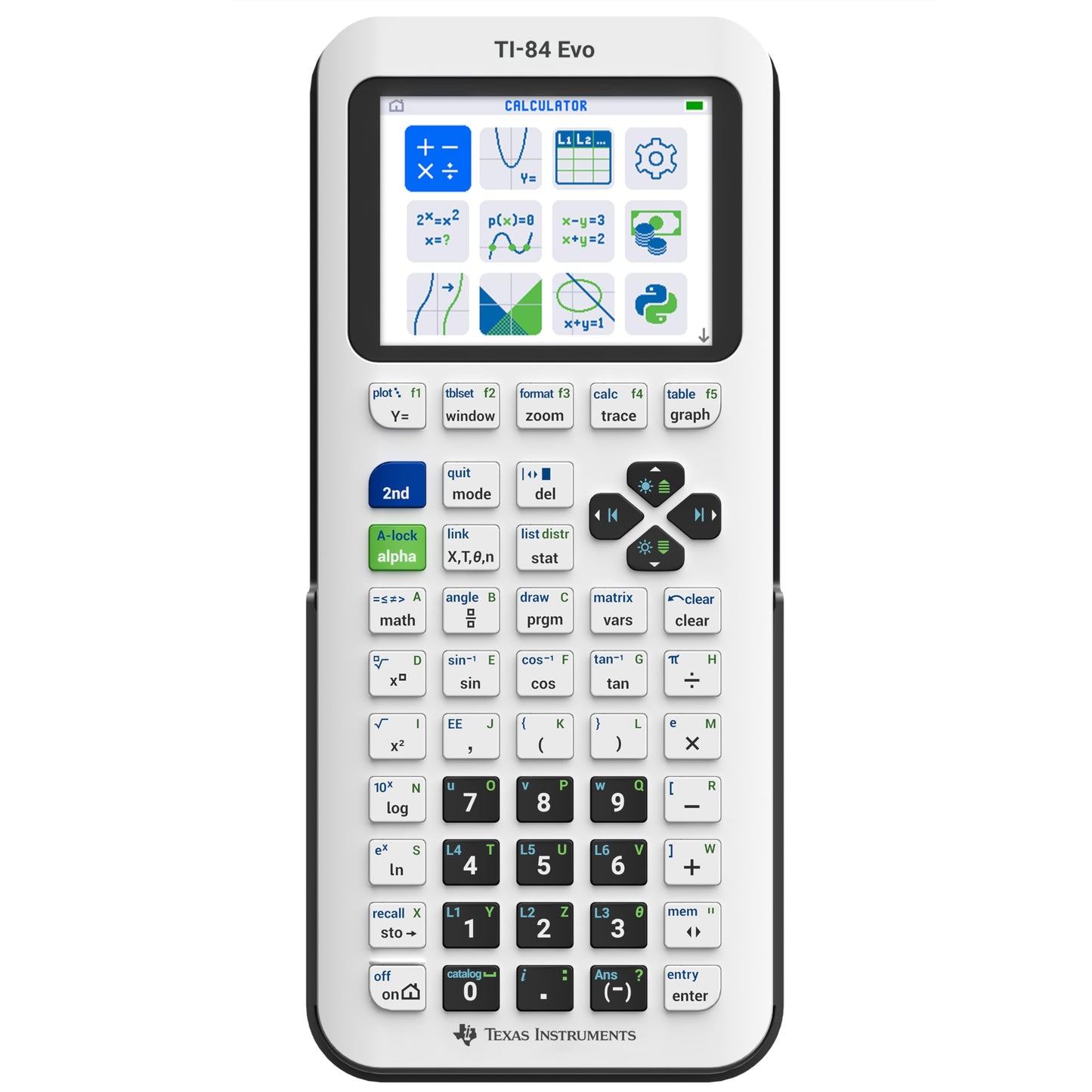 TI-84 Evo Graphing Calculator Texas Instruments, White