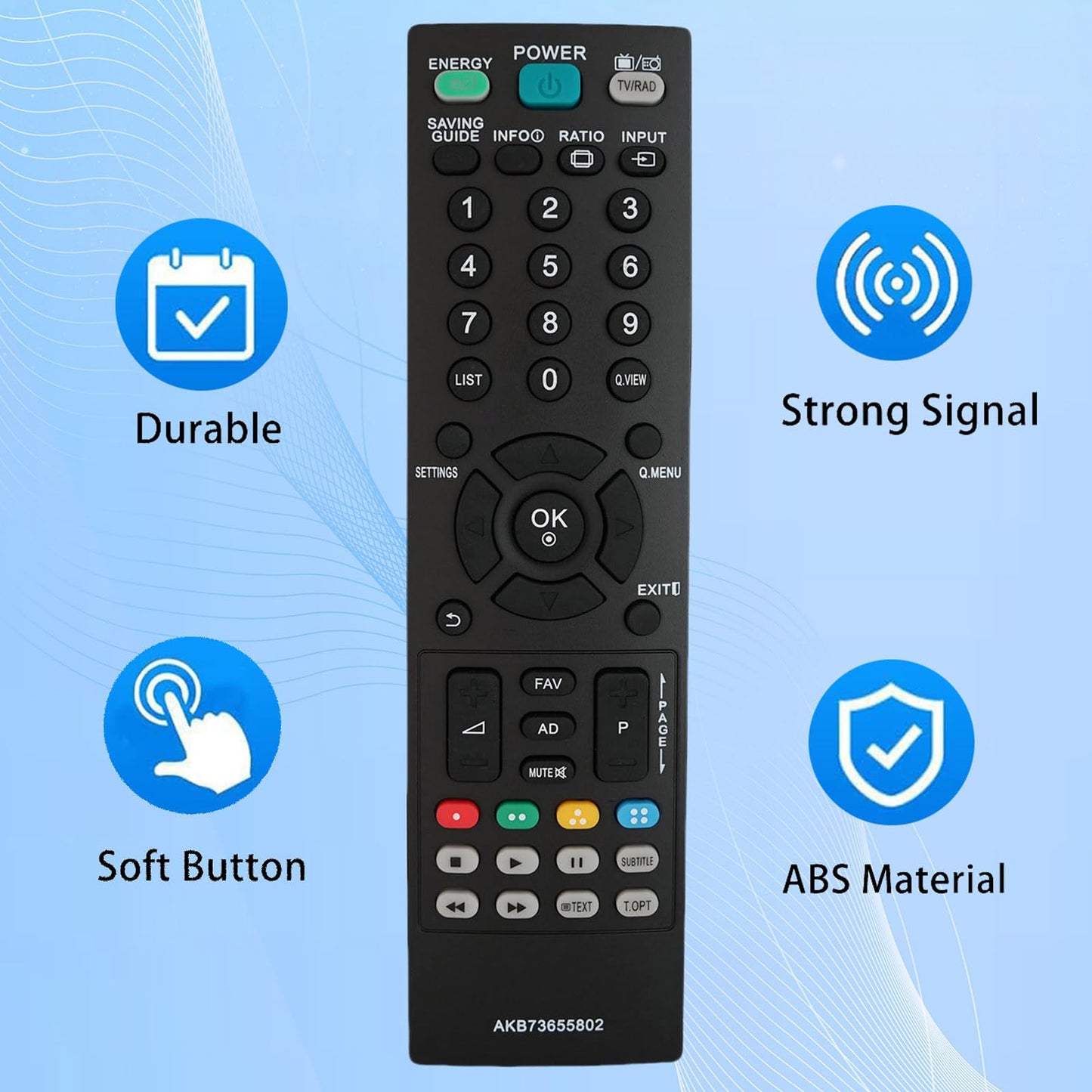 Replacement Remote Control for LG TV 42LS345T 32CS560 37CS560 42CS560 42LS349C 32LS3410UB 32LS3400UA 42CS560UE 32CS460UC 32CS560UE 37CS560UE