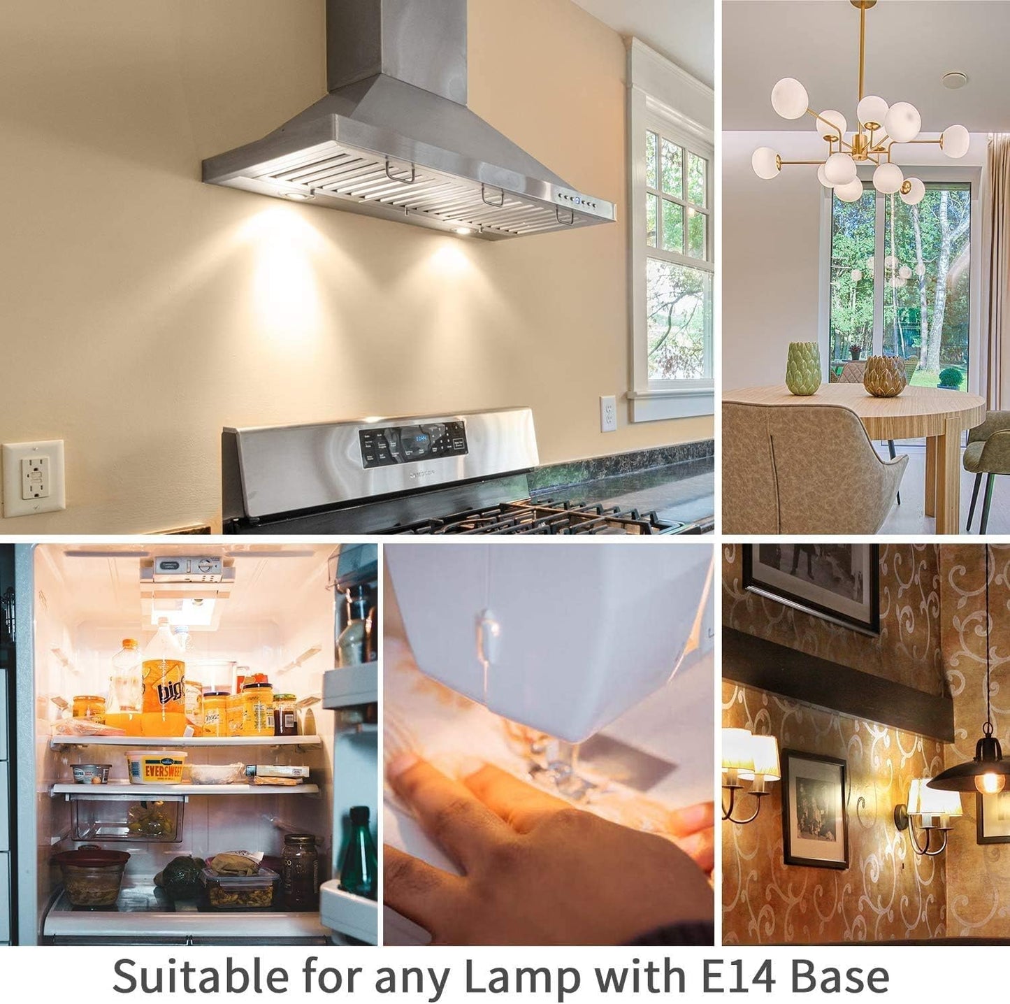 Aooallme E14 European Base Bulb e14 led Bulb Turkish Lamp Bulb Replace Dimmable 8W Equivalent 80W-100W Incandescent Bulb, AC 110V-130V Warm White