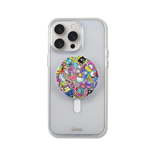 Sonix x Sanrio MagLink Snap Grip | Magnetic Phone Grip Holder and Collapsible Kickstand | Compatible with MagSafe | Hello Kitty and Friends Stickers