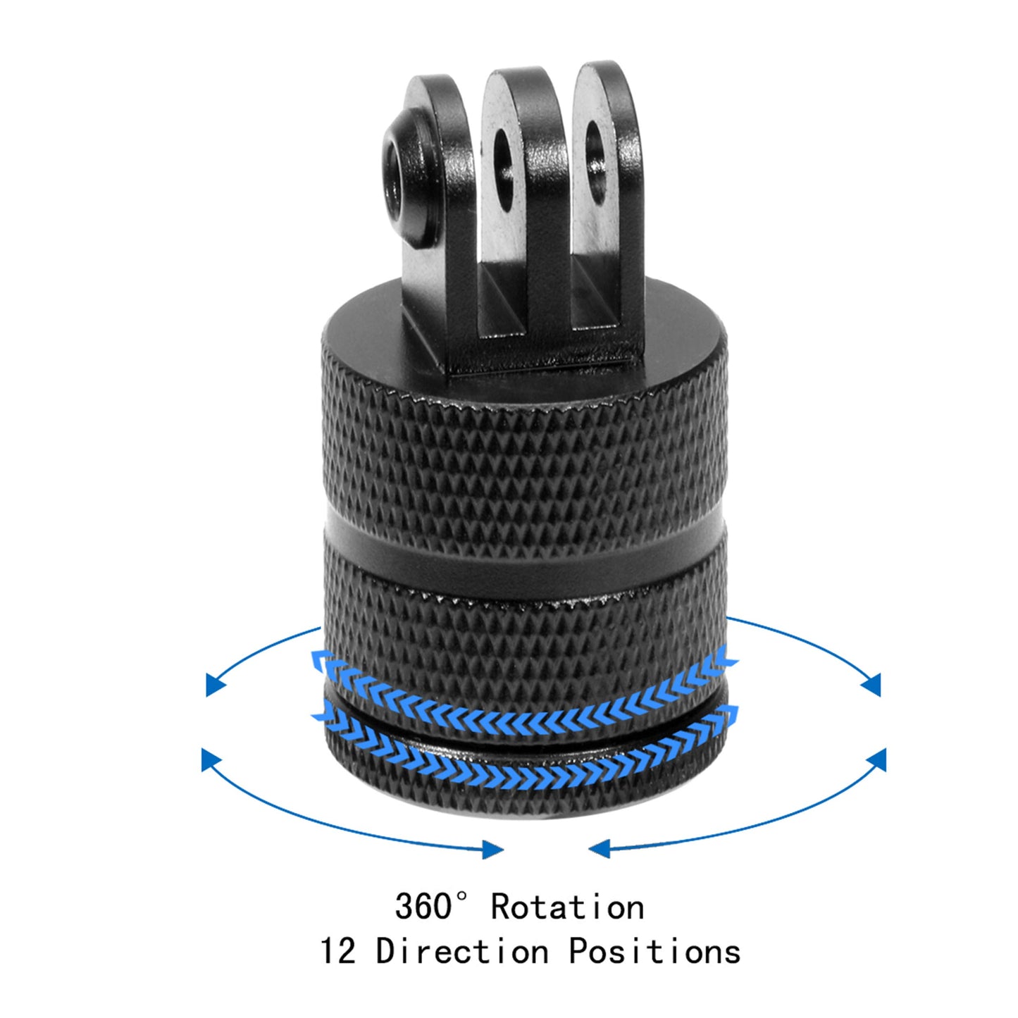360 Degree Rotation Tripod Mount Adapter, Aluminum 1/4 inch 20 Camera Mount Compatible with GoPro 13/12 Black,Hero10/ 9/8/ 7/6/ 5/ Series,DJI, XiaoYi