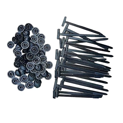 120PCS Nylon Universal Cable Tie Buckle, Heavy Duty Self-Locking Nylon Cable Zip Ties Holder, Fasteners Clips for Car Repair, Home Garage Use
