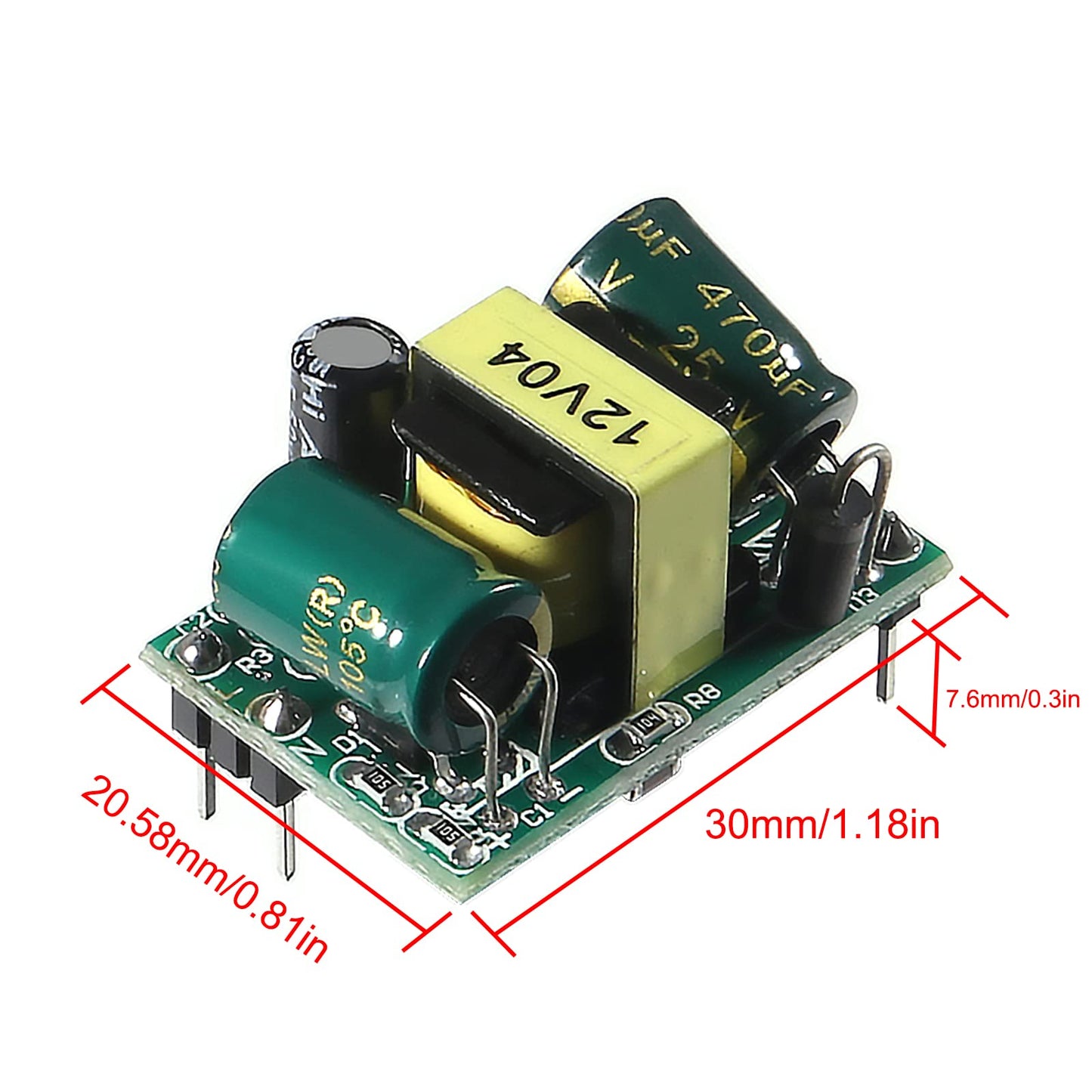 AITIAO 6Pcs AC-DC Precision Buck Power Supply Module 12V 400mA Isolated Switch Power Supply Buck Converter AC 110V 100V-264V to 12V 400mA Isolated…