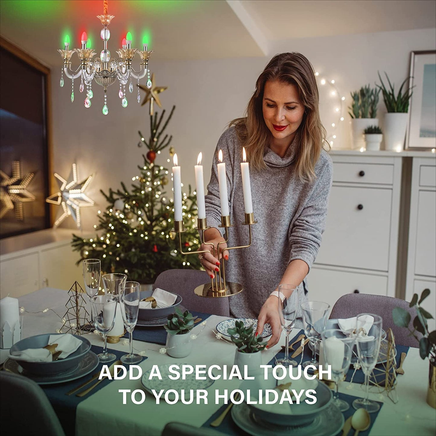 Sengled Alexa Light Bulb, Candelabra Light Bulbs Color Changing, Candelabra LED Light Bulbs 450 LM 45W Equivalent RGBW, E12 LED Bulb, Smart Bulbs That