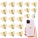 20pcs Phone Charm Hook, Cell Phone Finger Ring, Heart Phone Holder, Adhesive Metal Phone Finger Grip Loop Stand for Mobile Phone Case DIY Accessories