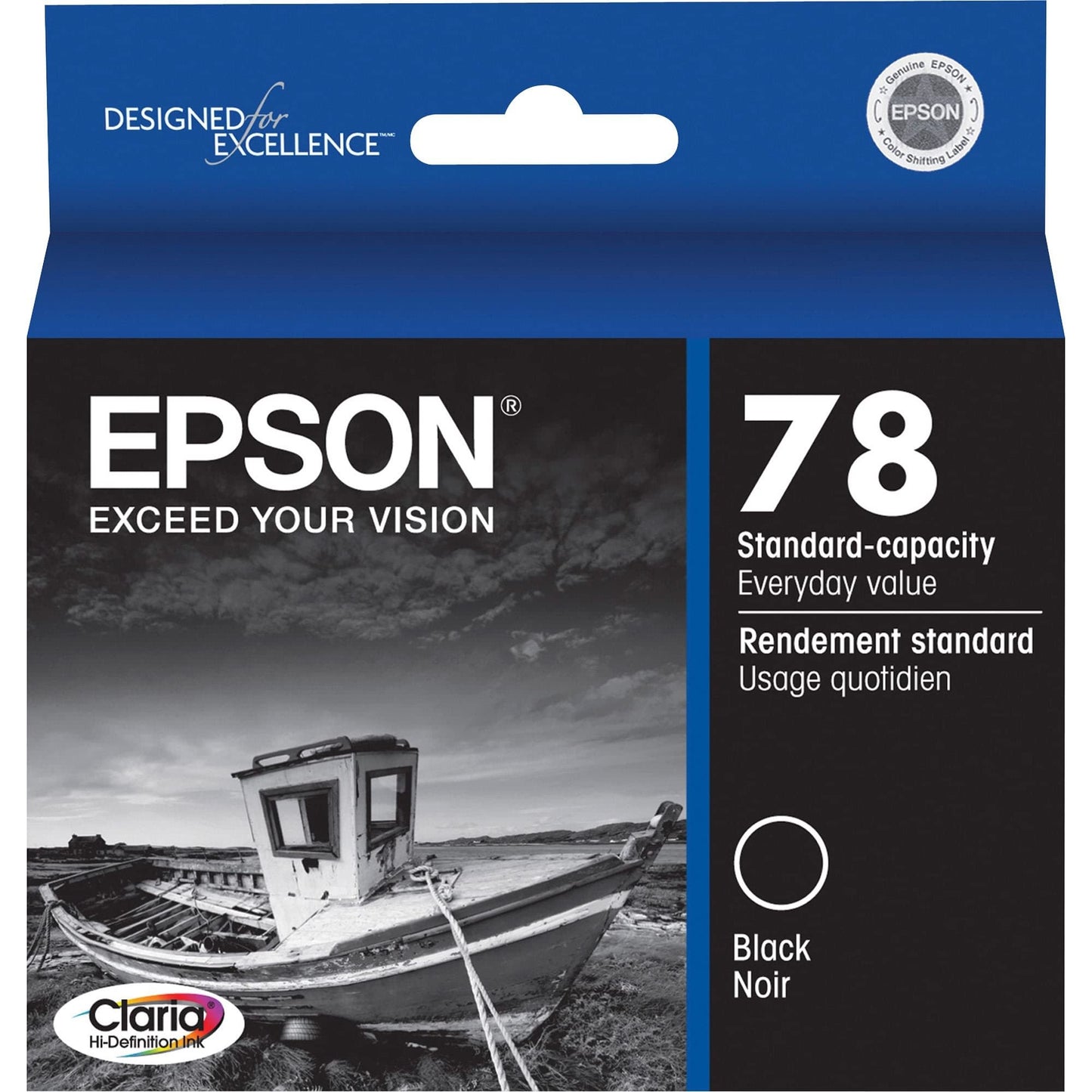 Epson T078120-S Claria Hi-Definition 78 Standard-Capacity Inkjet Cartridge -Black