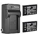 Kastar 2Pack Battery and AC Wall Charger Replacement for Vivitar Digital Video Camera DVR-840XHD DVR-565HD DVR-390H DVR-530 DVR-545 DVR-550 DVR-550G