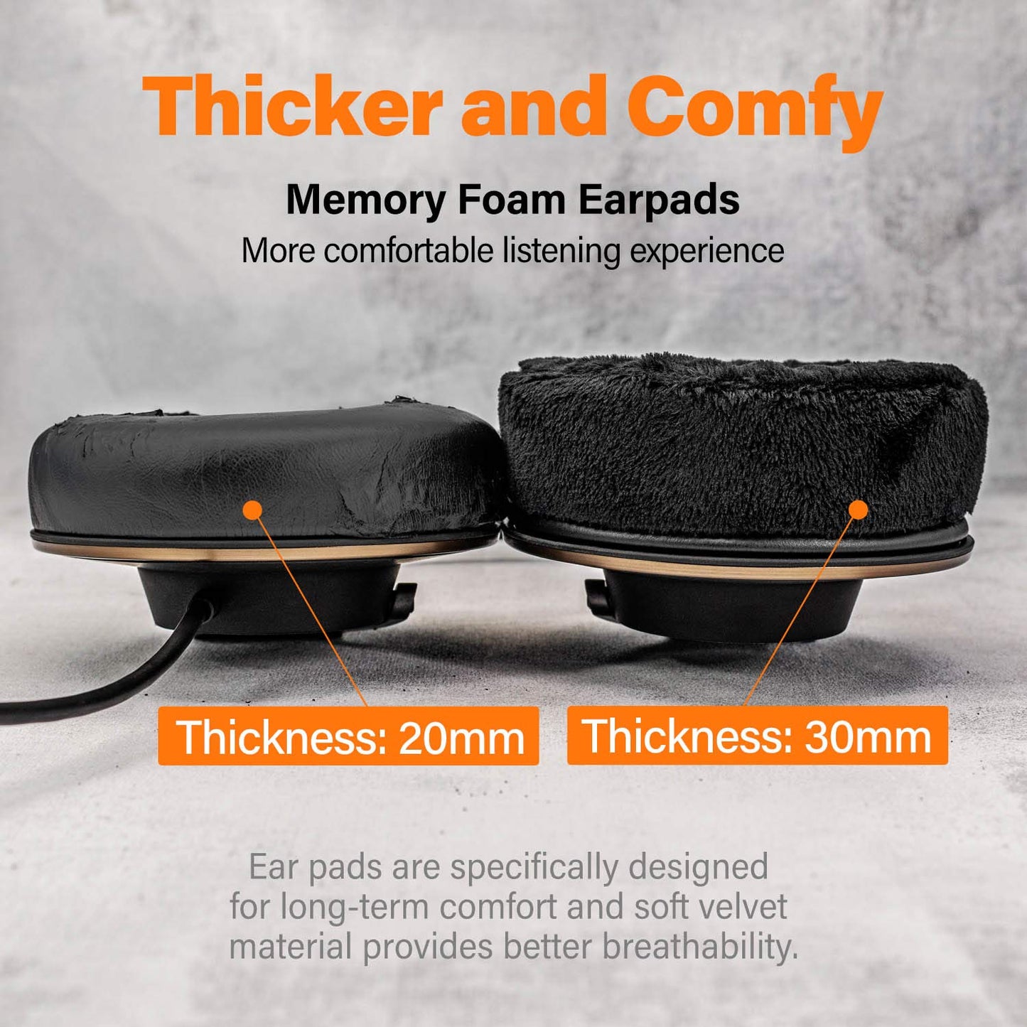 TRANSTEK Replacement Ear Pads Compatible with HD668B, SR850, ATH-A900, ATH-AD500X, ATH-A700, AD700X, AD900X, ATH-A990z, ATH-R70X, ATH D700X, AD1000X
