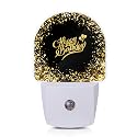 Axxitude Happy Birthday Night Lights Plug into Wall for Girls Boys Room,Night Light LED Lamp Dusk to Dawn Sensor Round Lamp for Bedroom Bathroom