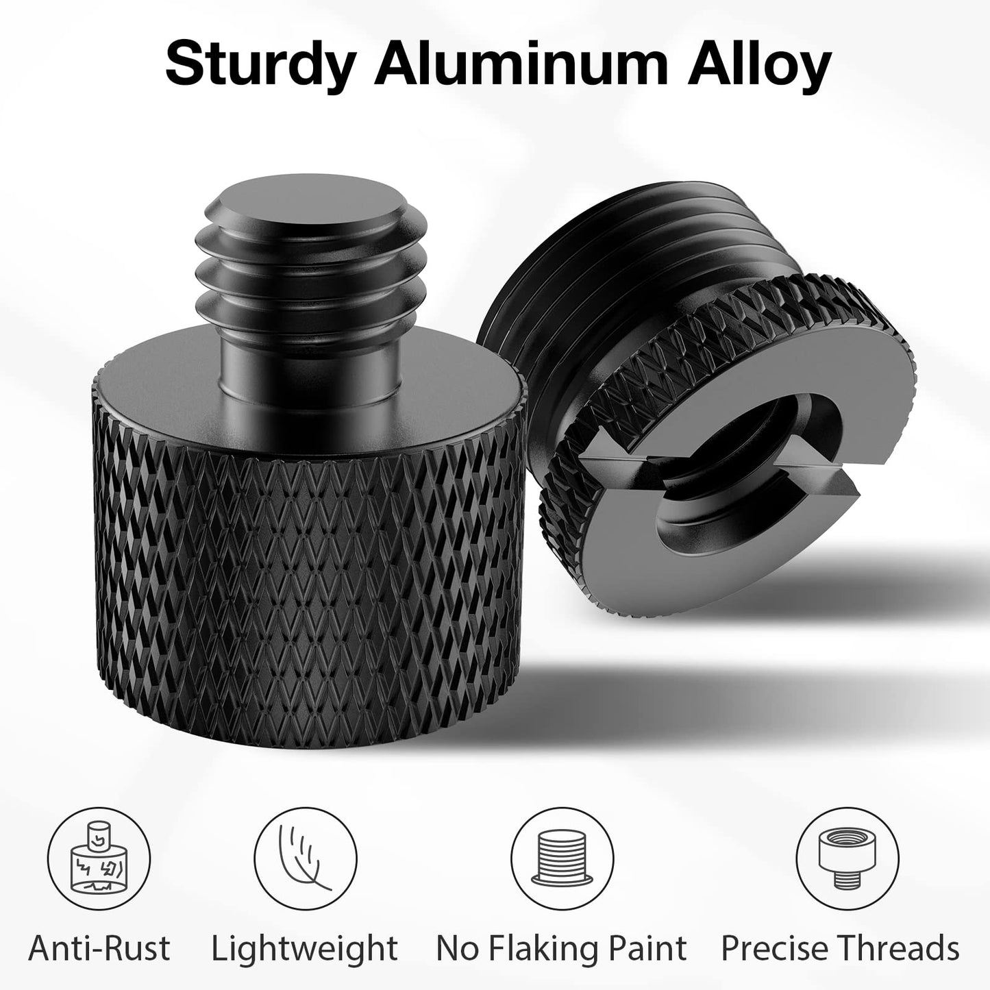 InnoGear 8 Pieces Mic Stand Adapter, 5/8 Female to 3/8 Male 3/8 Female to 5/8 Male 5/8 Female to 1/4 Male 1/4 Female to 5/8 Male Screw Thread Adapter