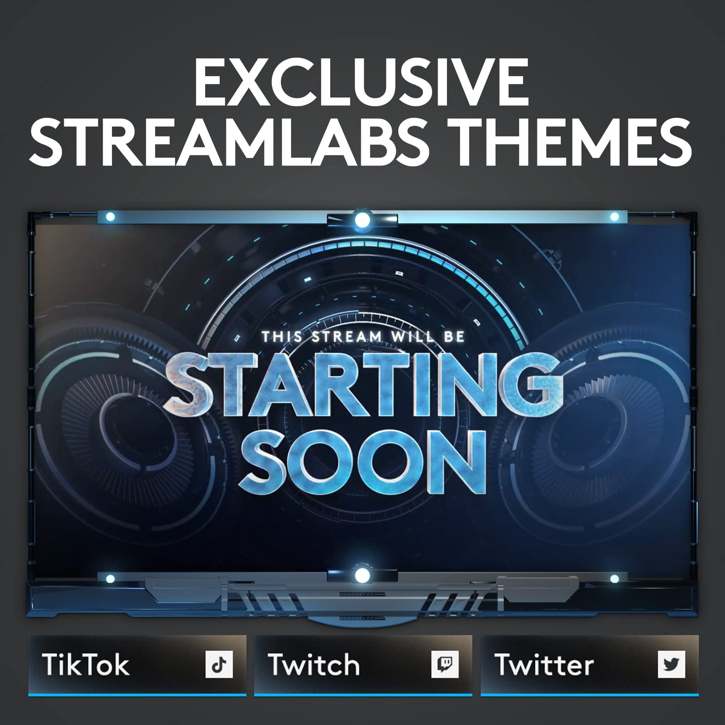 Logitech Blue Yeti Game Streaming Kit with Yeti USB Gaming Mic, Blue VO!CE Software, Exclusive Streamlabs Themes, Custom Pop Filter, PC/Mac/PS4/PS5