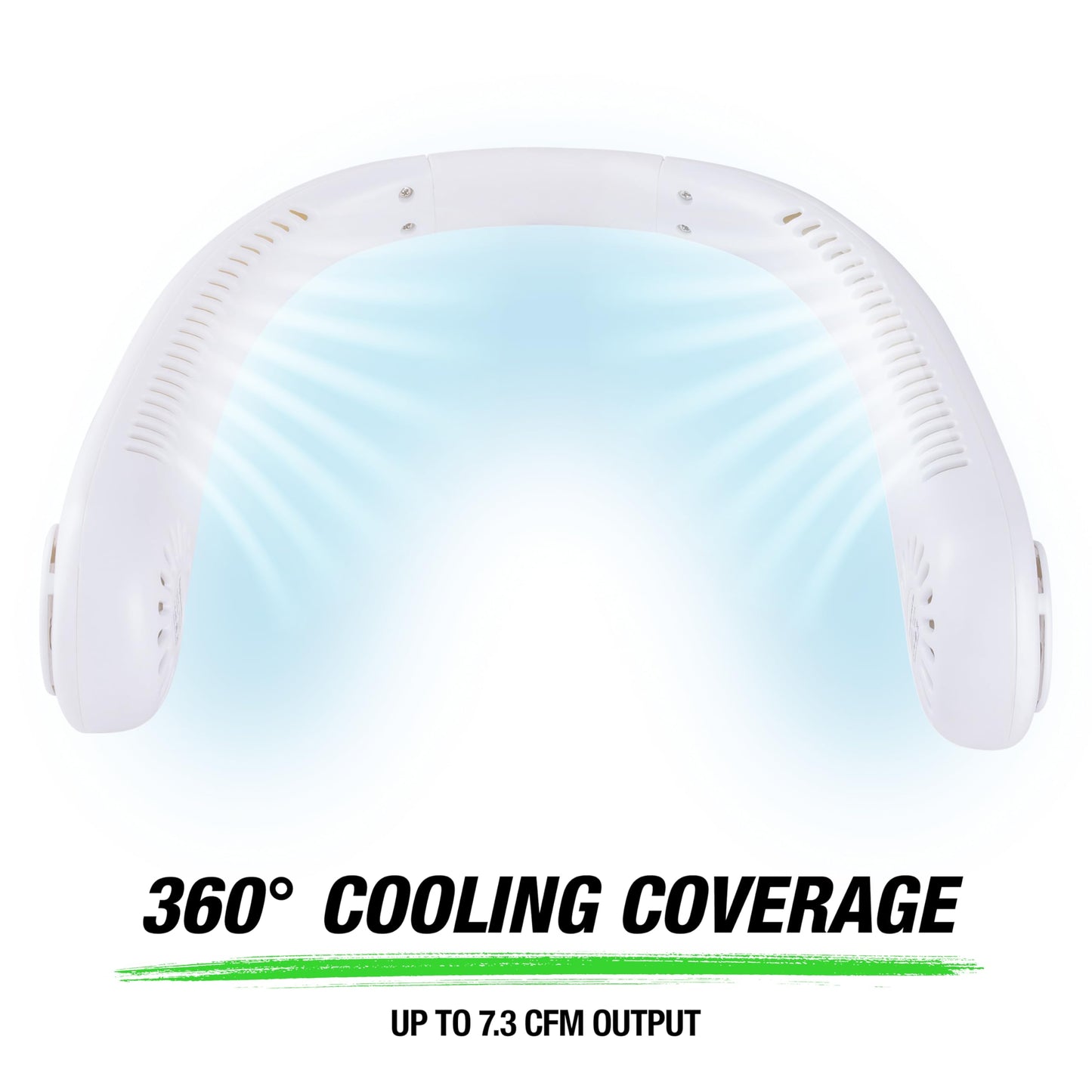OEMTOOLS 52829 Portable Rechargeable Neck Fan, Bladeless Wearable Fan with 3 Speeds, USB-C Rechargeable Personal Fan for Travel, Workouts, Commuting