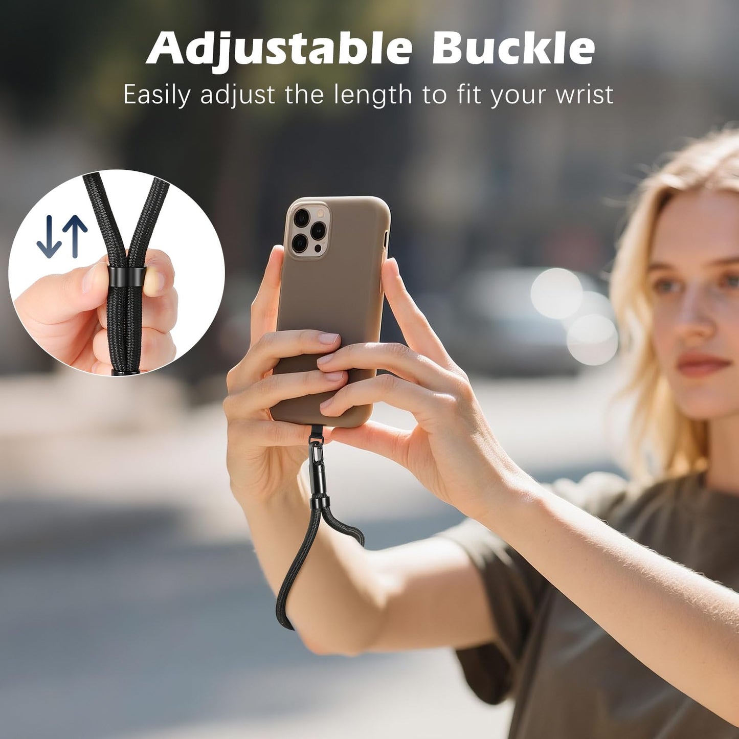 MoKo 2 Pack Phone Wrist Strap Anti-theft, Adjustable Hand Wrist Phone Lanyard with 360° Rotating Hook and Tether Tabs, Cellphone Wristlet Strap