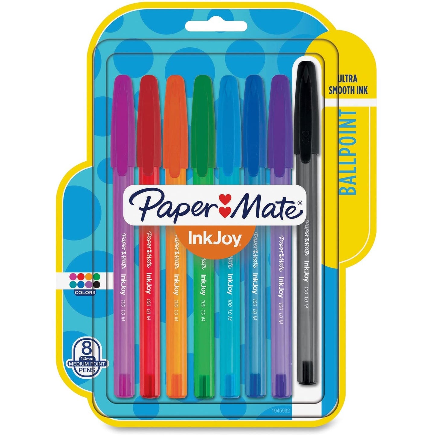 Paper Mate InkJoy 100ST Ballpoint Pens, Medium Point, Assorted Ink, 8 count(pack of 1) (1945932)