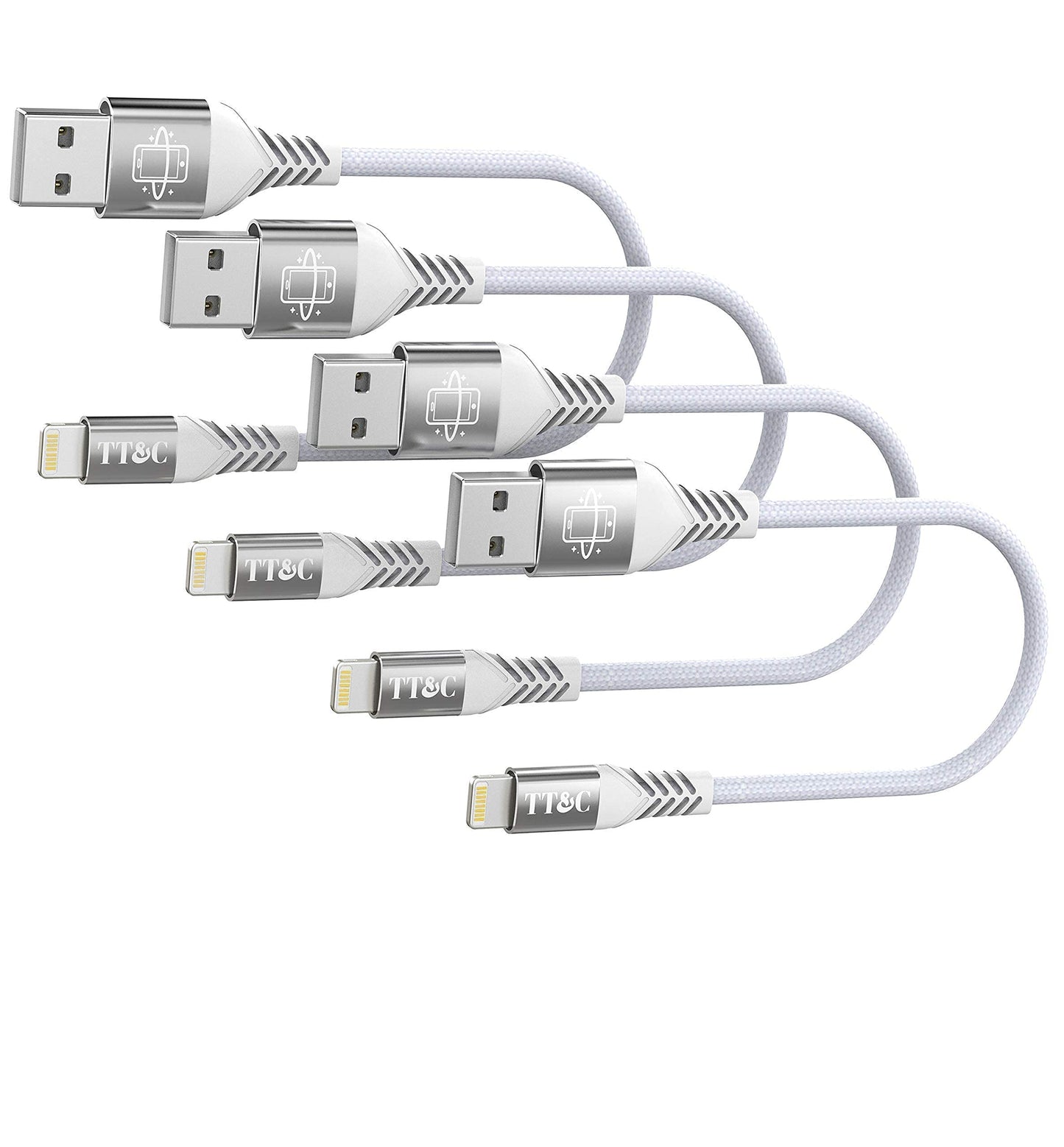 TT&C Short Phone Cable 6 inch Charger Sync and Charging Data Cord for iPhone 14/14 Pro/ 14 Pro Max/ 13/13 Pro / 12/11/ Xs/Xs Max/Xr/X/ 8 Plus/iPad…