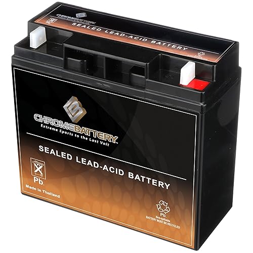 CB CHROMEBATTERY 12V 21Ah SLA Battery - T3 Nut & Bolt Terminal - Deep Cycle Design Rechargeable Power for Alarms, Scooters, Toys & More…