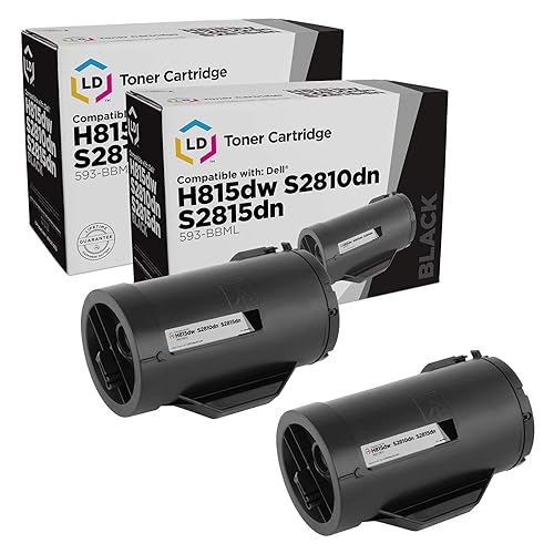 LD Products Compatible Toner Cartridge Replacement for Dell 593-BBML F9G3N (Black, 2-Pack) Compatible with Dell Laser Printer Models H815dw, S2810dn