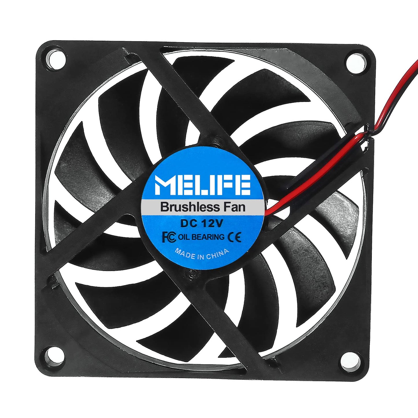 4 Pcs DC Exhaust Cooler Fan 12V 8010 Fan, MELIFE 80x80x10 Brushless Cooling Fan 80MM for Makerbot for 3D Printer PC CPU Computer