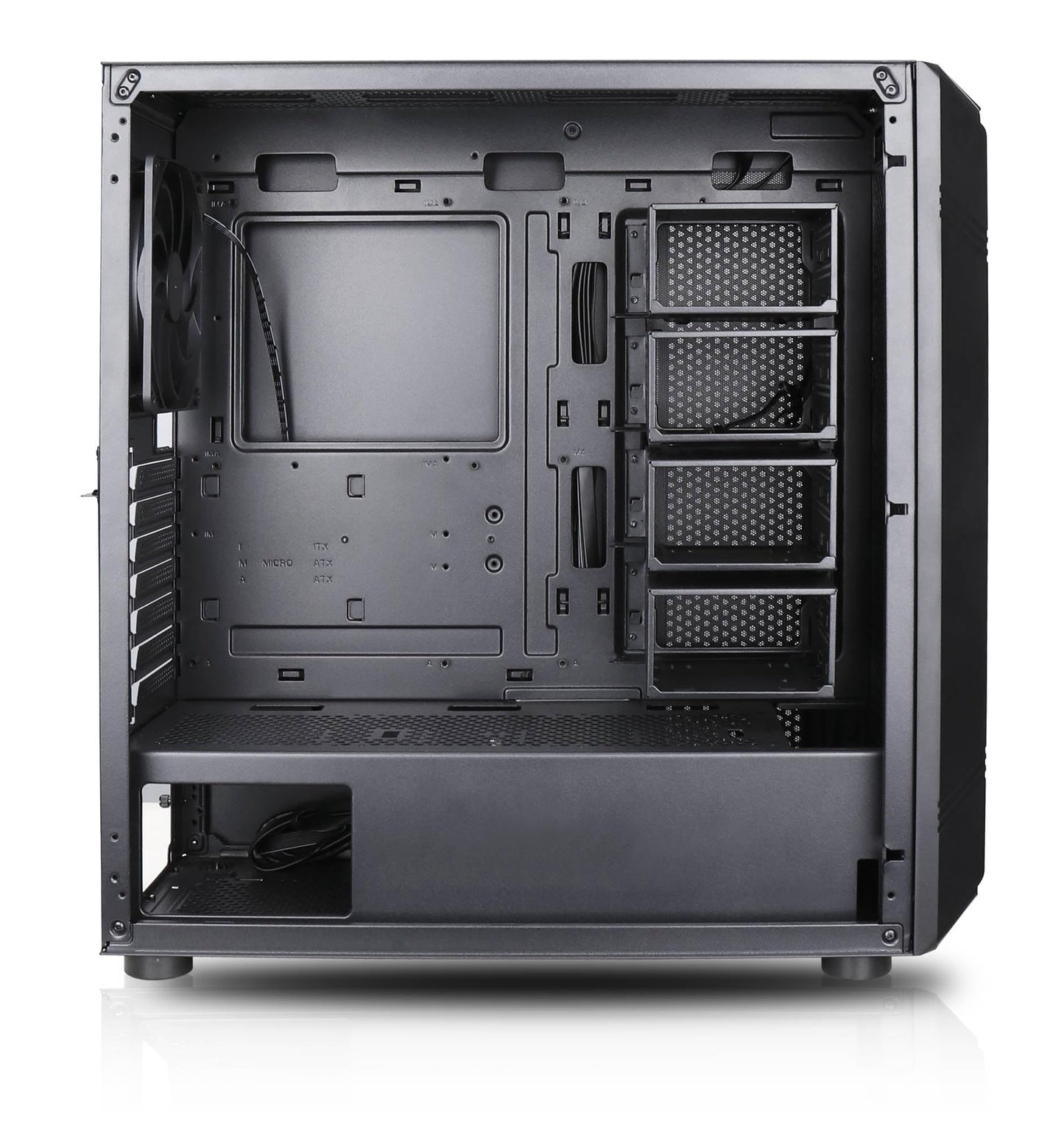 Rosewill Helium NAS Black ATX Mid Tower Computer Case, Mesh Panel, 4X 140mm PWM Fan, Ideal for DIY NAS, Media Servers, or Small Business Applications