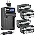 Kastar 4-Pack NP-F770 Battery and LCD AC Charger Compatible with Z Cam E2 Professional 4k Cinematic Camera, Atomos Shogun Flame, Atomos Shogun