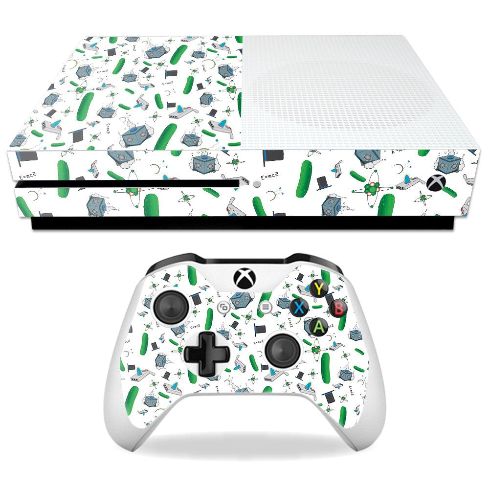 MightySkins Skin Compatible with Microsoft Xbox One S - Science Cartoon | Protective, Durable, and Unique Vinyl Decal wrap Cover | Easy to Apply