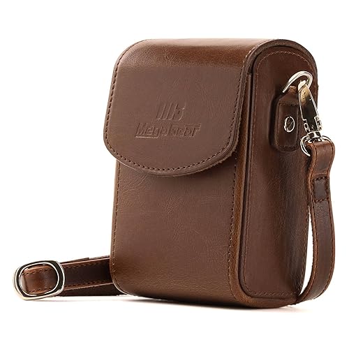 MegaGear Sony Cyber Shot RX100 VI Universal Camera Case, Dark Brown (MG1497), PU Leather
