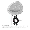GoHawk Set of 2pcs(1Pair) 1 to 1-1/2 in. Handlebar Mounting Clamp Powersports Speakers AJ4 / AN4 / TJ4 / TN4 / AS5 / TS5 Series (Black)