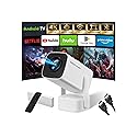 Mini Projector 2025 Upgraded with 4K & 1080P, Portable Video Projector for Bedroom & Outdoor , Android 13 with WiFi 6 & Bluetooth 5.2, Built-in