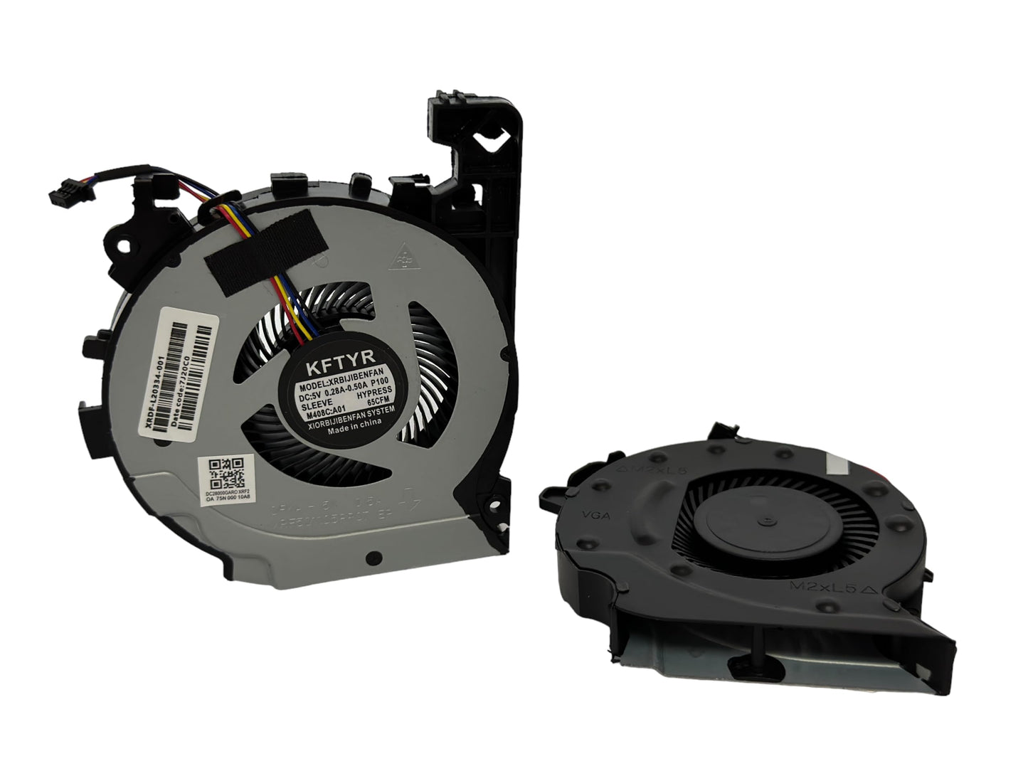 VoltaGuru New Laptop CPU + GPU Cooling Fans for HP Pavilion 15-CX, PN: L20334-001, L20335-001, DC28000KYF0, DC28000KZF0