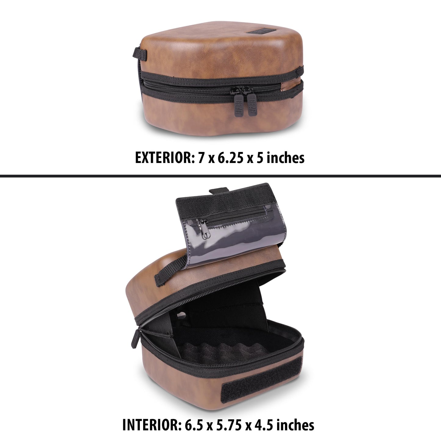 USA Gear Hard Shell Camera Case for DSLR & Mirrorless Cameras, Compatible with Canon, Nikon, Sony & Fujifilm - Fits EOS R100, Rebel T7 / 2000D, Nikon