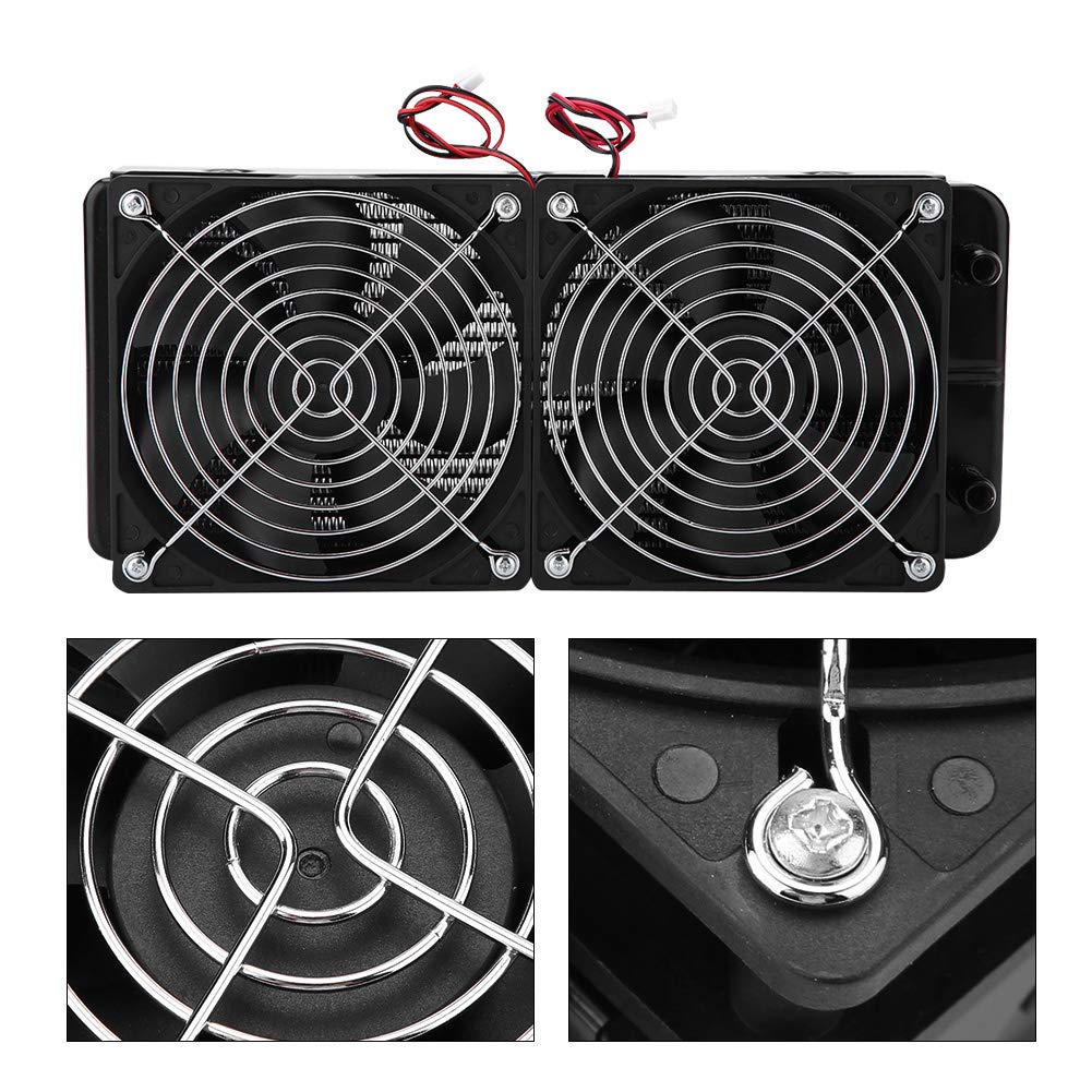 240MM Water Cooling Radiator for CPU - High Performance 18 Tube Aluminum Heat Sink with Dual Fan - Compatible with PC Liquid Cooling System