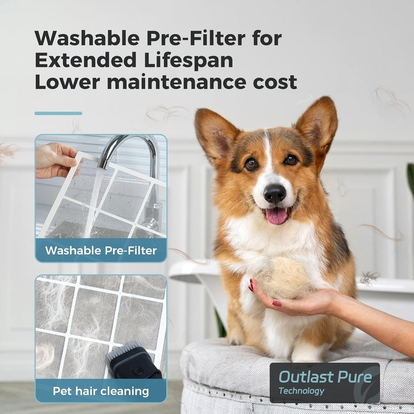 AROEVE Air Purifiers for Home with Air Quality Indication and Auto-MK07
