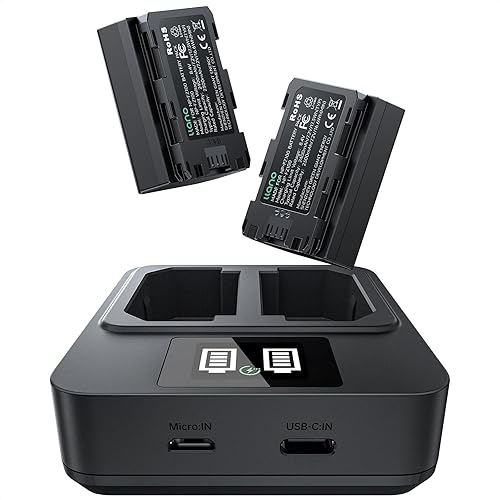 llano NP-FZ100 Battery 2-Pack with 20W USB-C Fast Dual Charger for Sony A7III A7IV A7C A7CII A7RV A7RIII A7RIV A6700 A6600 FX3 FX30 ZV-E1 ZV-E10 II A9