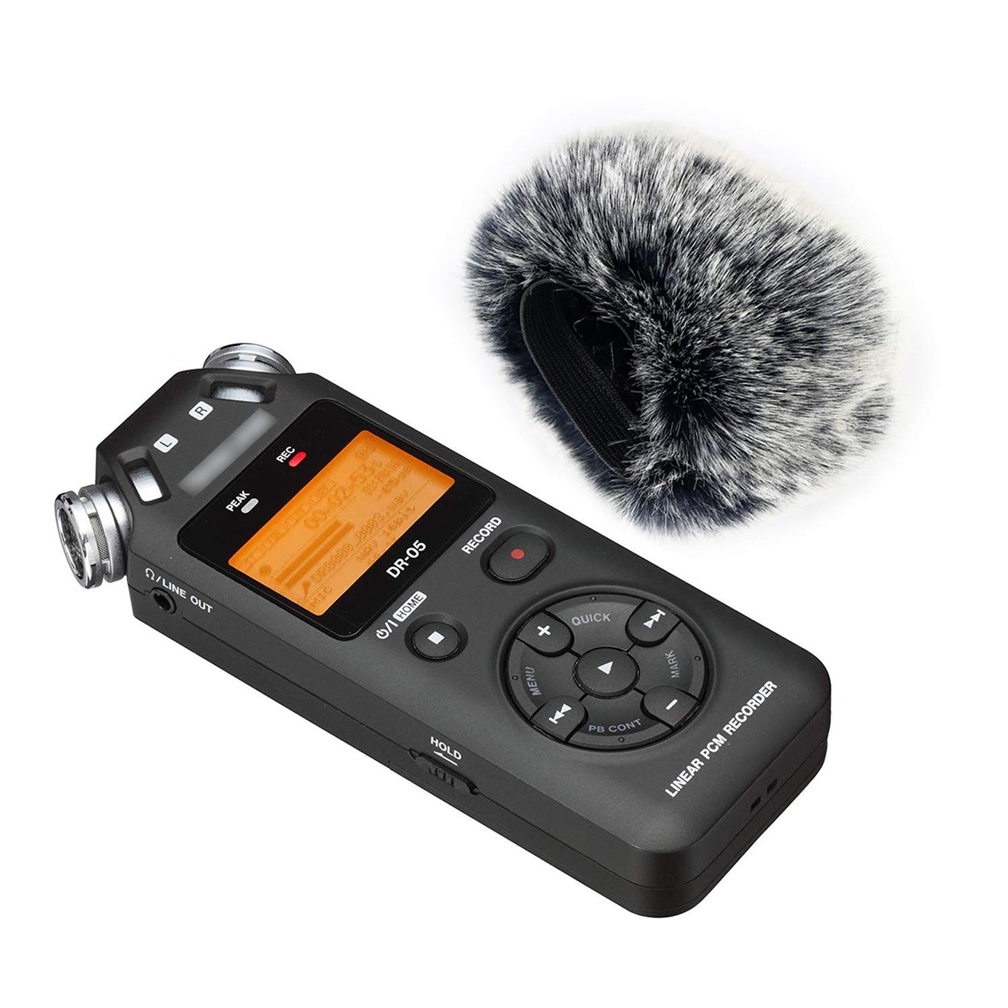 YOUSHARES DR05X Windscreen Muff and Foam Compatible with Tascam DR-05X DR-05 Mic Recorders, DR05X Indoor Outdoor Microphone Wind Screen (2 PACK)