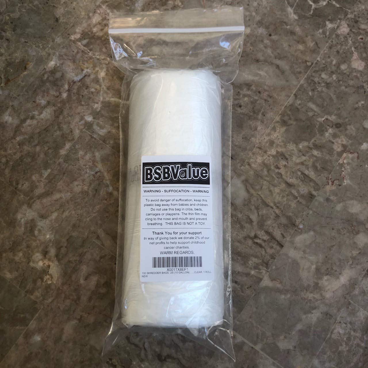 BSBValue Shredder Bags, Use for Small Shredders, This Commercial Size Bag Is Called a 10 Gallon Size Bag It has a 47.5 Inch Circumference, It Fits