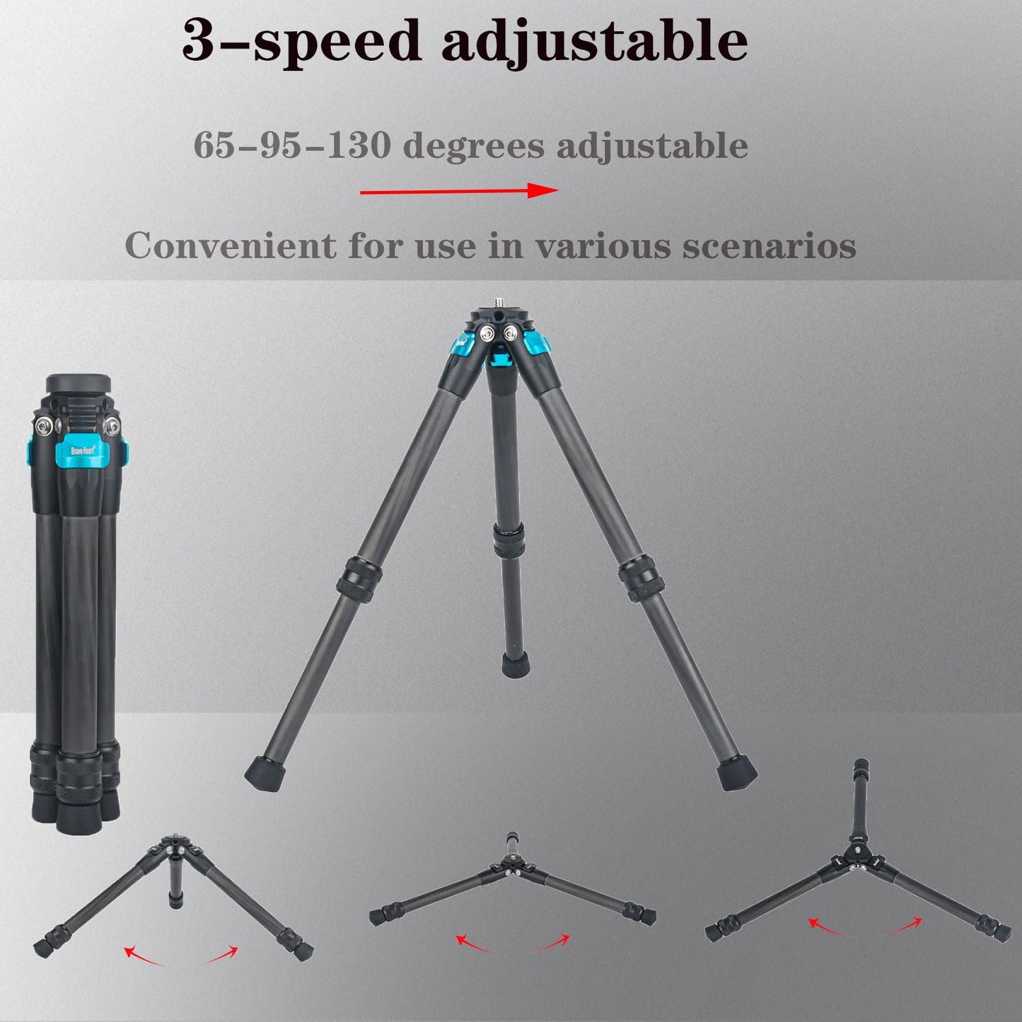 True Carbon Fiber Mini Tripod, Desktop Tabletop Stand Compact Tripod for DJI Smooth 4, Osmo Mobile, Vimble 2, Gimbal Handle Grip Stabilizer,for