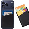Wallaroo Premium Leather Cell Phone Wallet Stick On - Android and iPhone Wallet and Card Holder for Women and Men - Durable with Non-Slip Lining