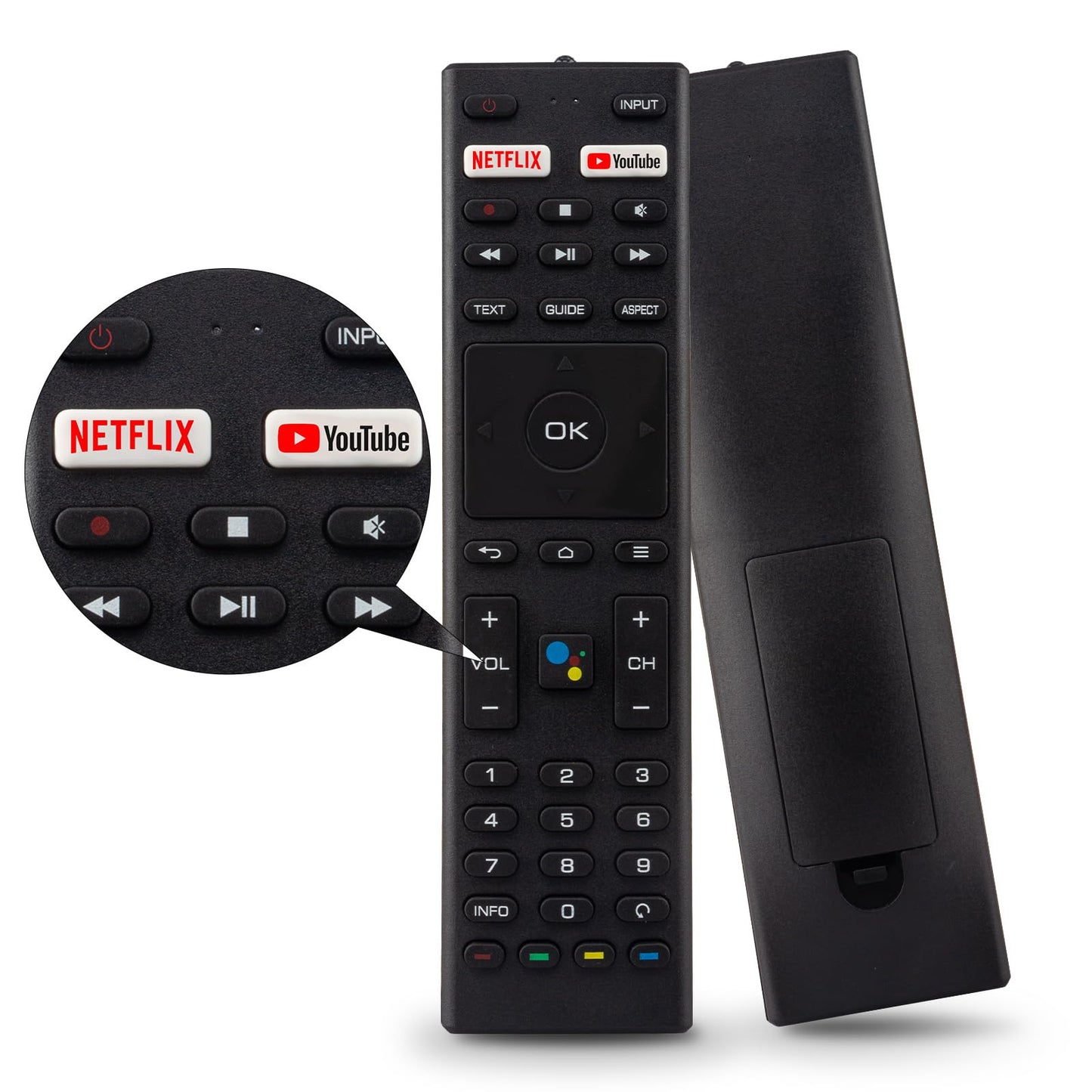 RM-C3329 for Konka TV Remote Control: for JVC Control for Smart 4K Android TV for ANAM RM-C3363 RM-C3369 32H31A 40H33A 43U55A 50Q75A 50U55A 55Q75A