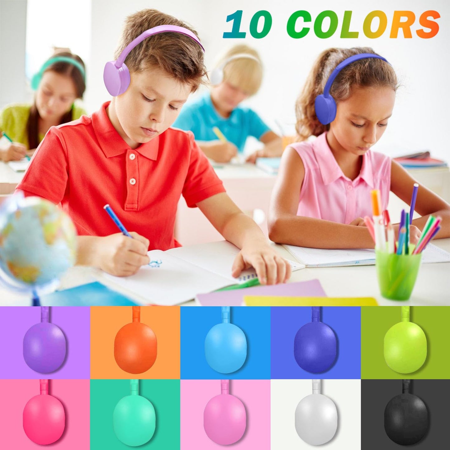 Ladont 20 Pack Kids Headphones Bulk for Classroom School, Durable Wholesale Wired Headphones for Kids Student Boys Girls Adults,HD Sound 3.5mm Jack