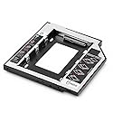 2.5" SSD HDD Hard Drive Enclosure, HDD Internal Hard Disk Drive CD/DVD-ROM Bracket for Most Laptops with 9.5mm Connector