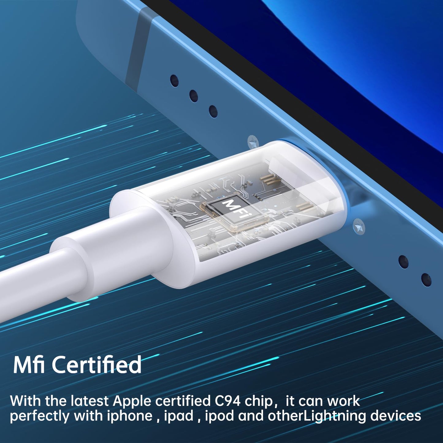 iPhone Charger Fast Charging?MFi Certified? 2Pack 20W PD USB C Wall Charger 6&10FT Cable Fasting Charging Adapter Compatible with iPhone 14Pro/13