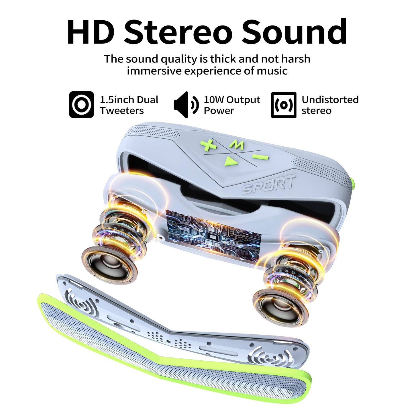 Combess Bluetooth Speaker IPX7 Waterproof, Outdoor Portable Speakers Wireless BT5.3/AUX/TF Card, Extra Long Playtime, Shower Speaker for Home Travel
