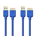 Cable Matters 2-Pack, Micro USB 3.0 Cable 3ft, External Hard Drive Cable, USB toUSB-Micro B Cord, Compatible with Seagate, LaCie, Toshiba, Samsung