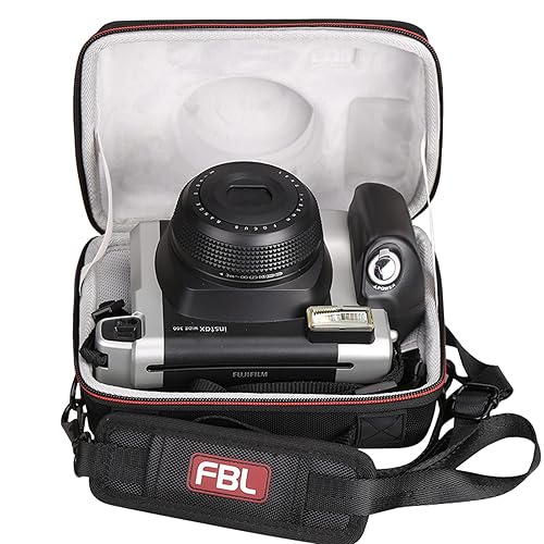 FBLFOBELI Hard Carrying Case For Fujifilm Instax Wide 300 Instant Film Camera, Portable Travel Shockproof Camera Storage Bag With Shoulder Strap (Case