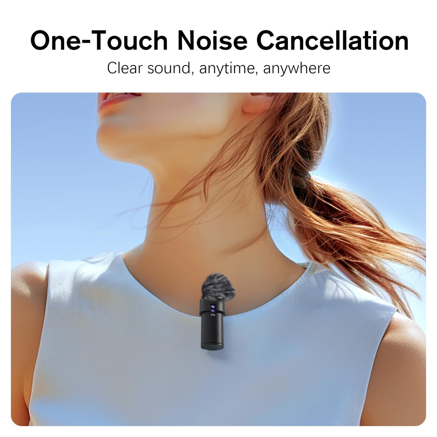 Rythflo Wireless Lavalier Microphone for iPhone/Android/iPad (2 TX + 2 RX + Charging Case), Mini Mic with Noise Reduction, 22H Battery, 131ft Range