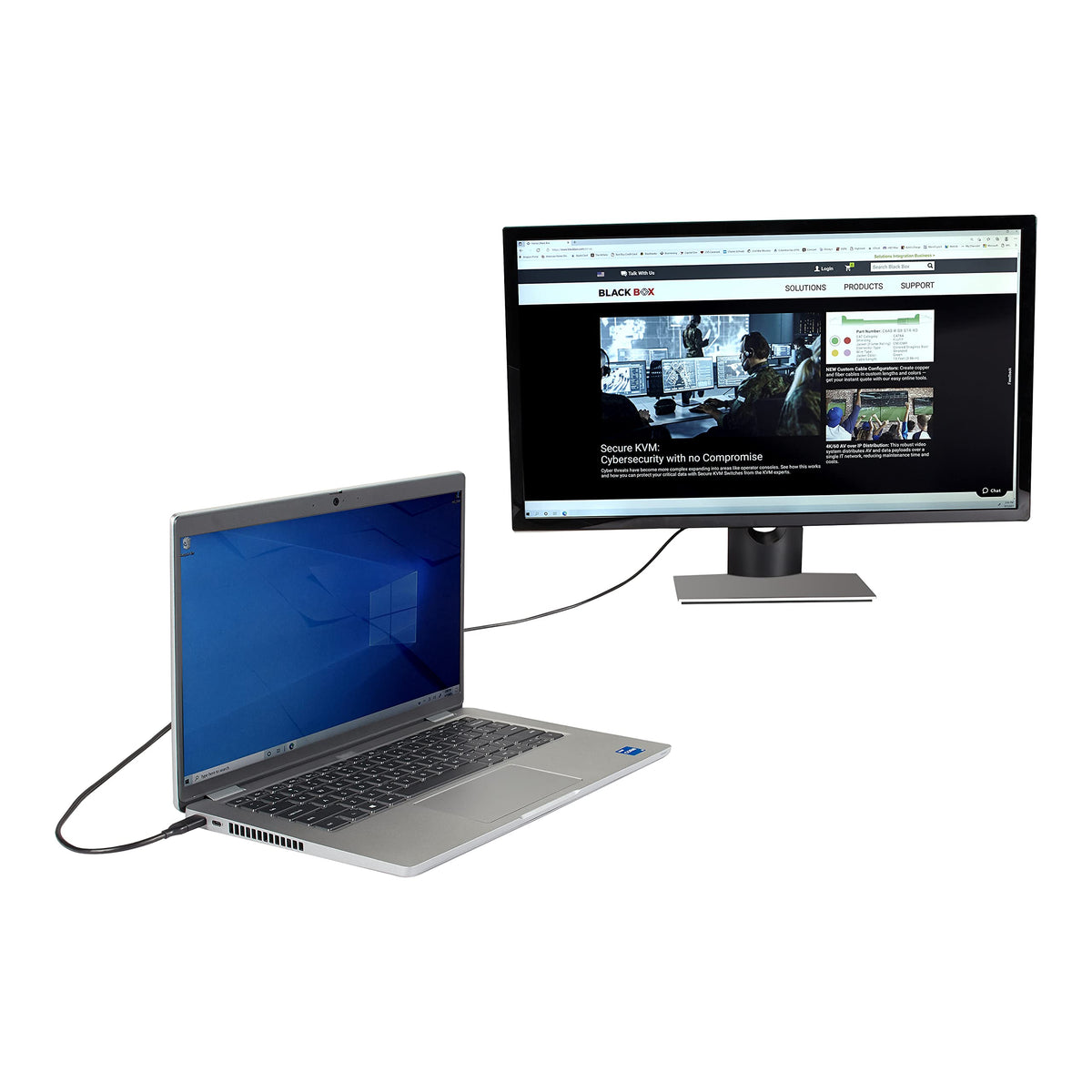 Black Box USB-C to VGA Adapter Cable, 1080p HD, 6ft