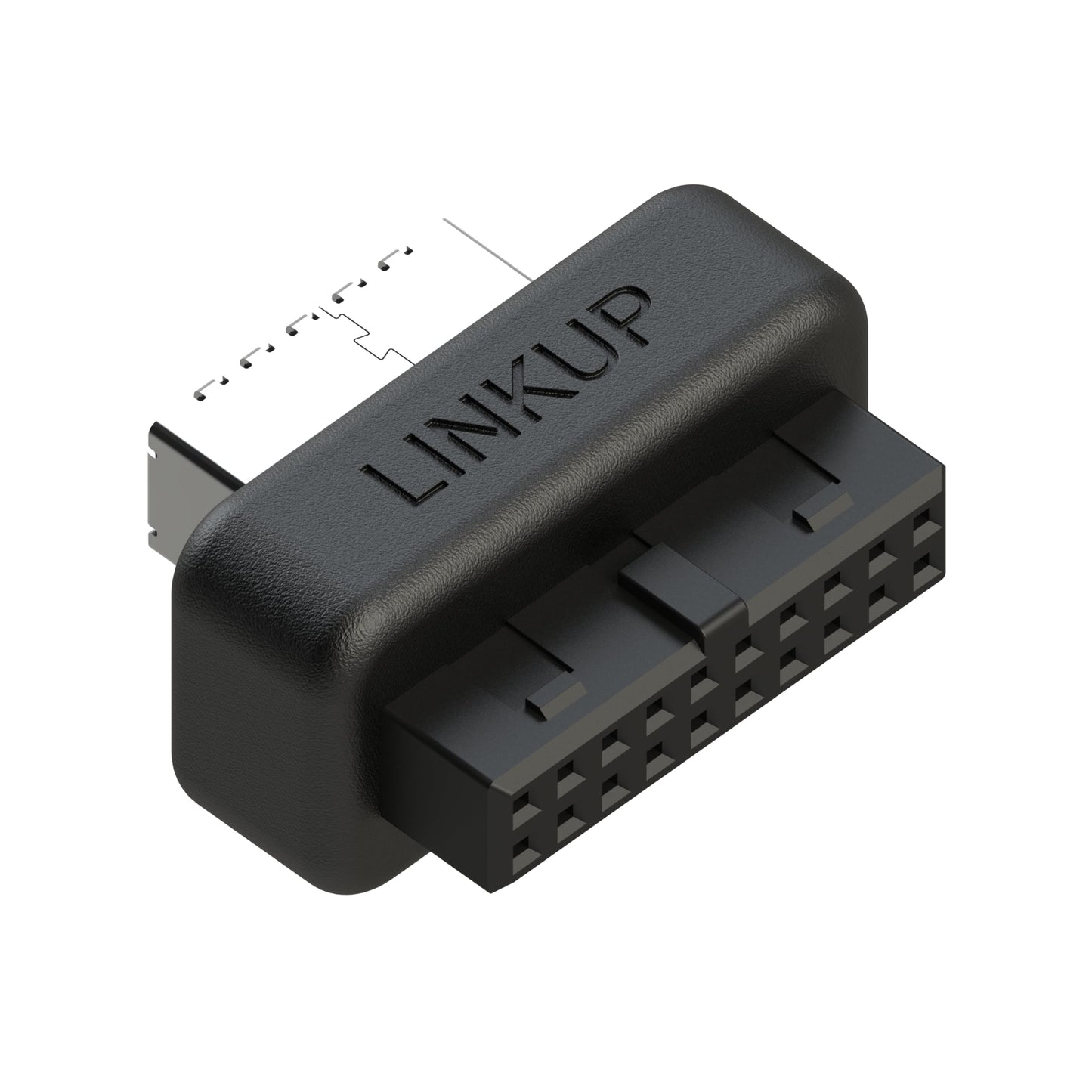 LINKUP - USB-C Front Panel Adapter - Converts Motherboard 3.0/3.1 IDC20 19-Pin Header to Type-C (A-Key) - Designed for All USB-C Devices - Solid