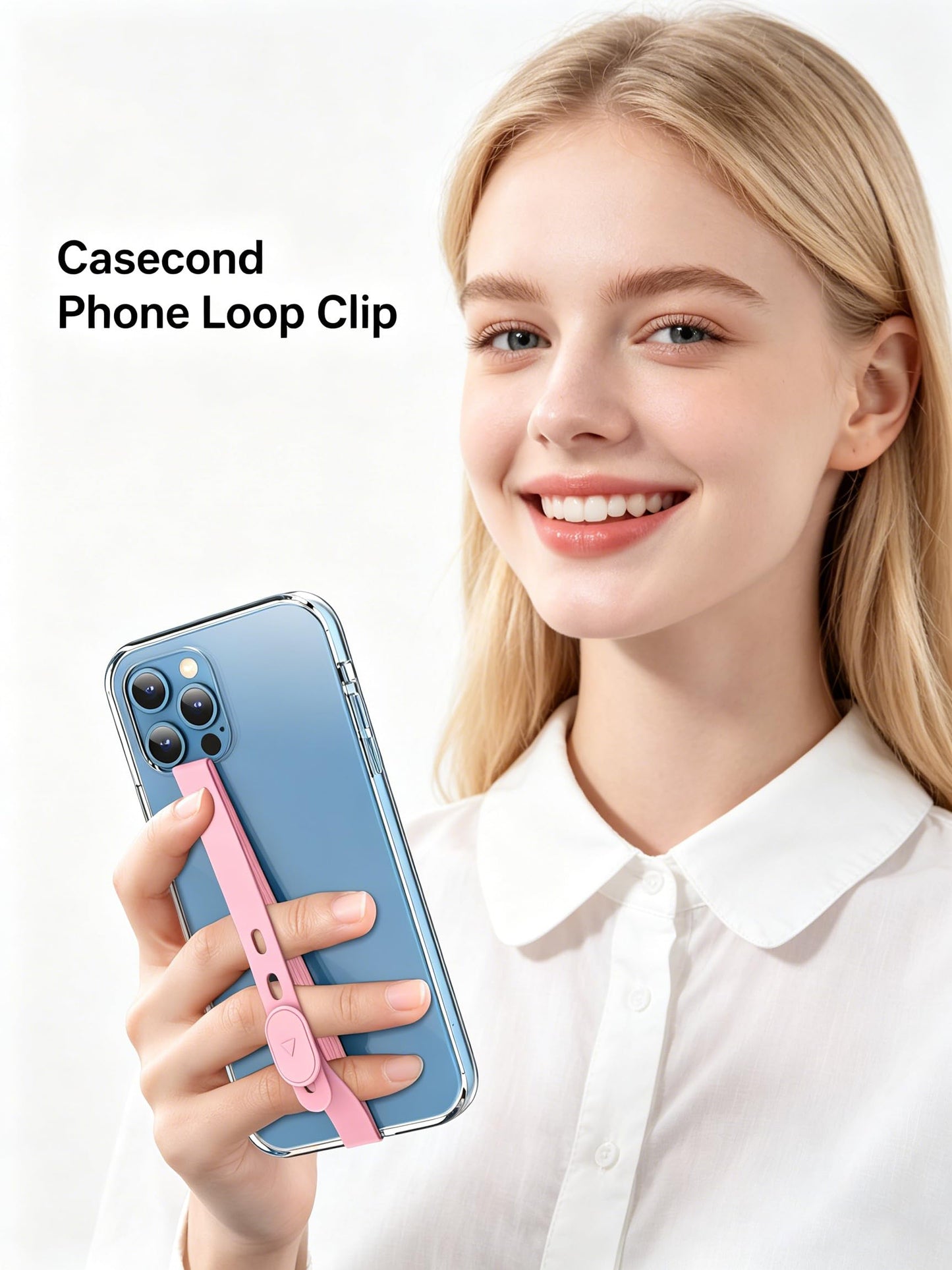 Casecond 3 PCS Phone Loop Strap iPhone Clip Finger Grip Holder Stretchable Flexible Elastic Silicone Hand Band Ultra Slim Adjustable Wireless Charging